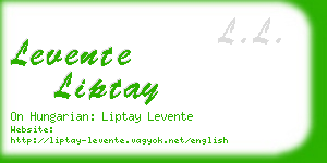 levente liptay business card